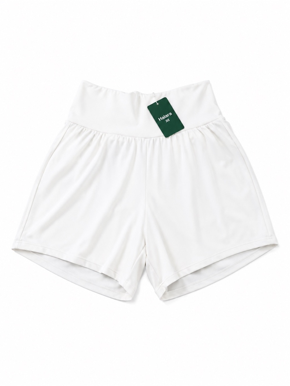 Halara SoftlyZero Airy Super High Waisted 2-in-1 Cool Touch Yoga Shorts 5” White